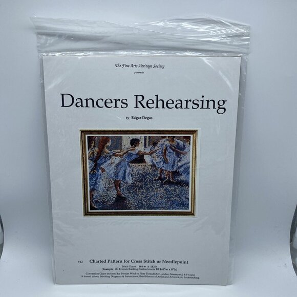 Dancers Rehearsing Cross Stitch Chart The Fine Arts Heritage Society Edgar Degas - Picture 2 of 8